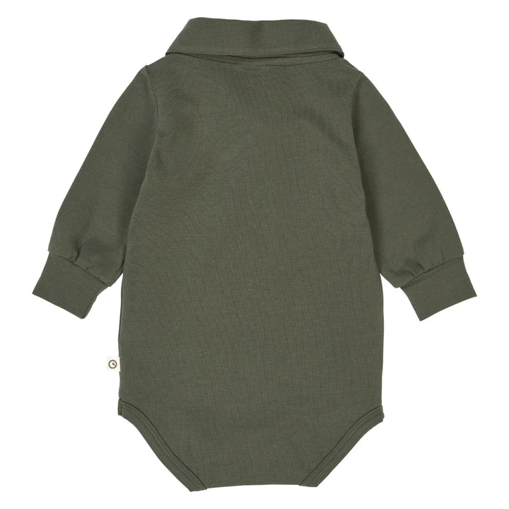 Musli By Green Cotton Cozy Me Long Sleeve Shirt - Deep Green