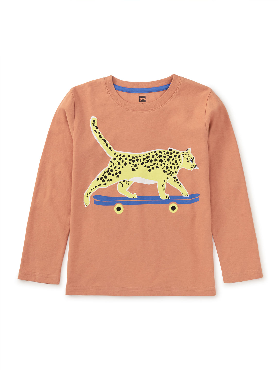 Tea Collection Fierce Skater Cat Tee - Raw Sienna