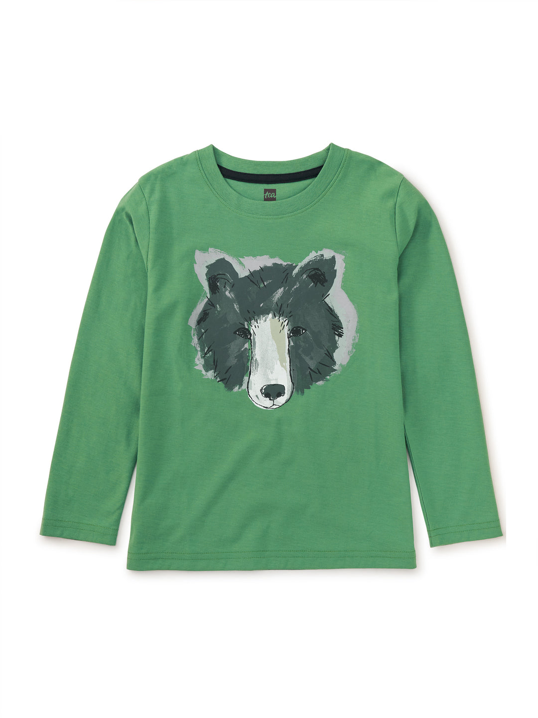 Tea Collection Bear Face Tee - English Ivy