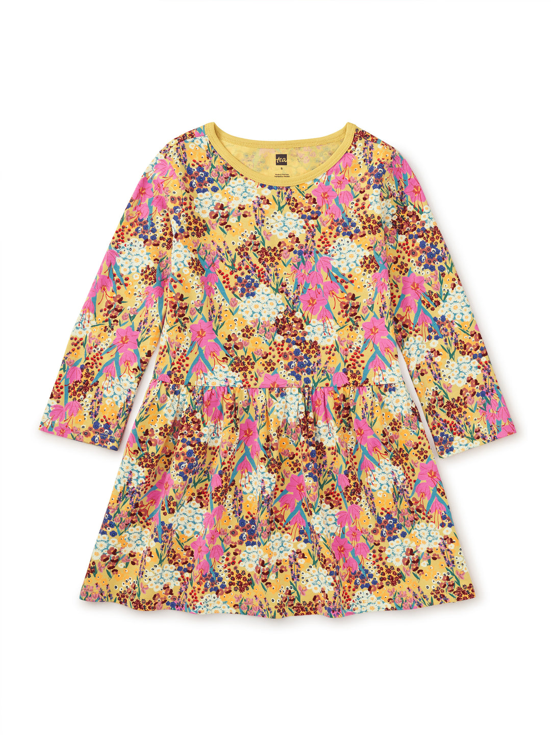 Tea Collection Long Sleeve Skirted Dress - Wild Saffron Floral