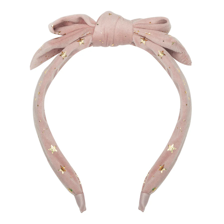 Mimi & Lula Pink Starry Velvet Alice Headband