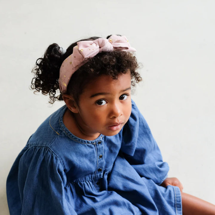 Mimi & Lula Pink Starry Velvet Alice Headband