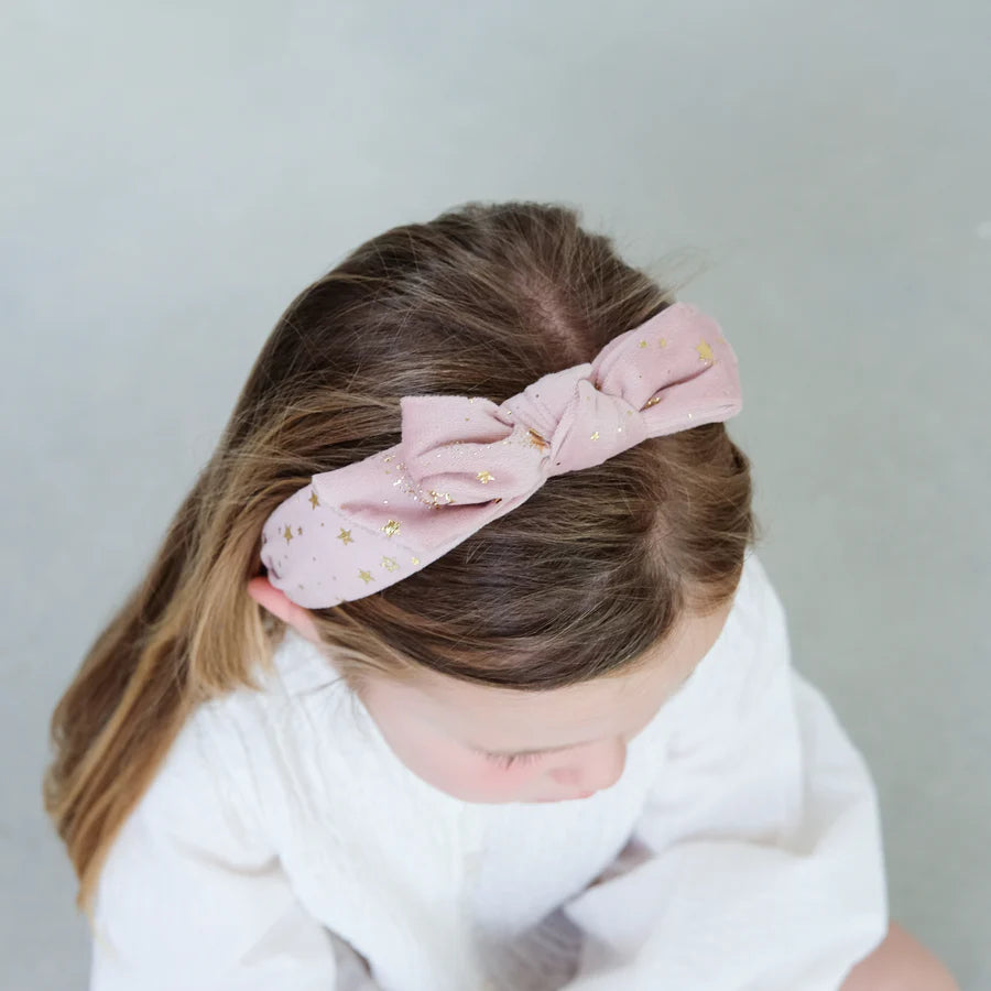 Mimi & Lula Pink Starry Velvet Alice Headband