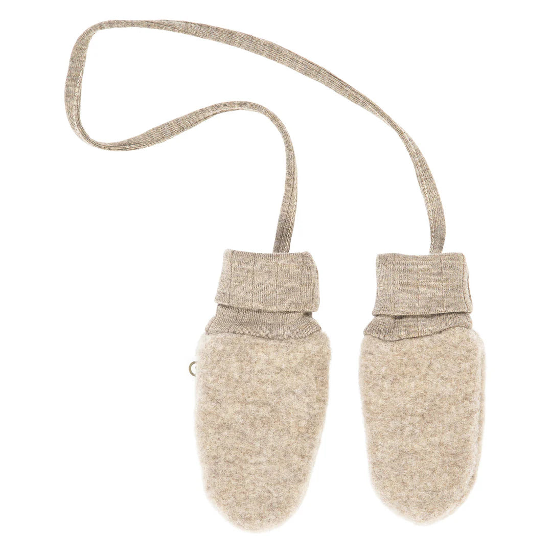 Musli By Green Cotton Woolly Fleece Mittens - Balsam Melange
