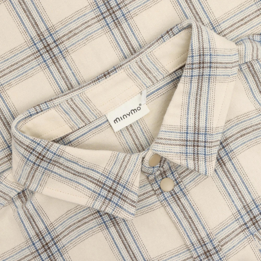 Minymo Overshirt Check - Seed Pearl