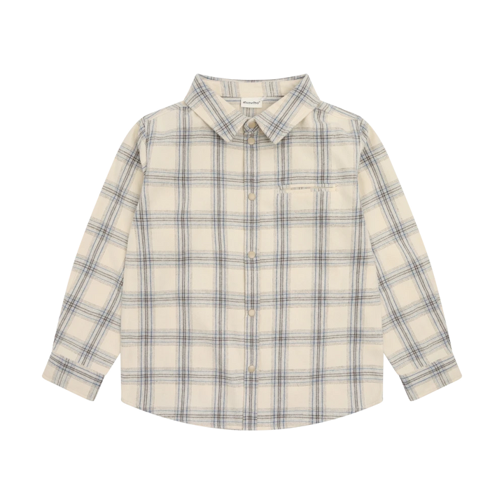 Minymo Overshirt Check - Seed Pearl
