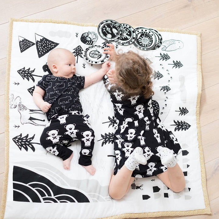 Wee Gallery Explore Playmat - Quilted Tummy Time Floor Mat for Baby