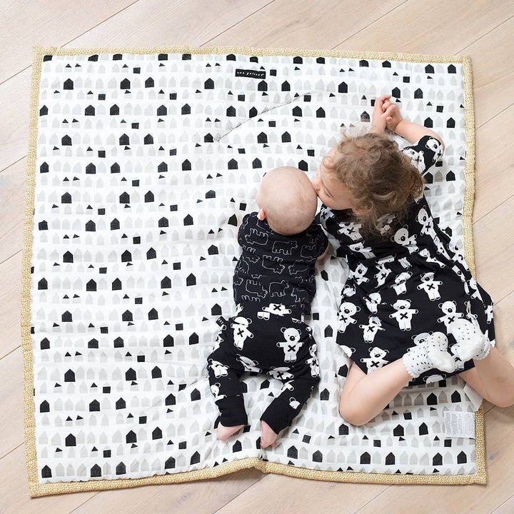 Wee Gallery Explore Playmat - Quilted Tummy Time Floor Mat for Baby