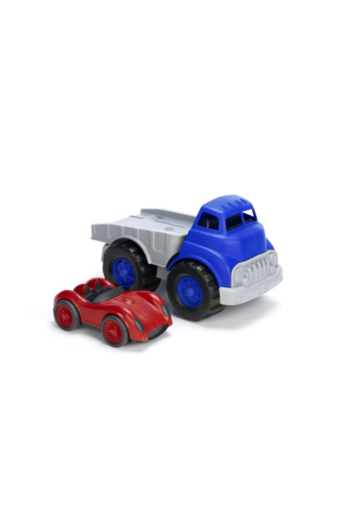 Green Toys Flatbed Truck and Race Car