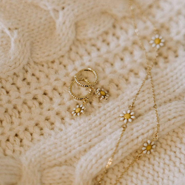 Mauve Jewelry Co Carolina Daisy Hoops