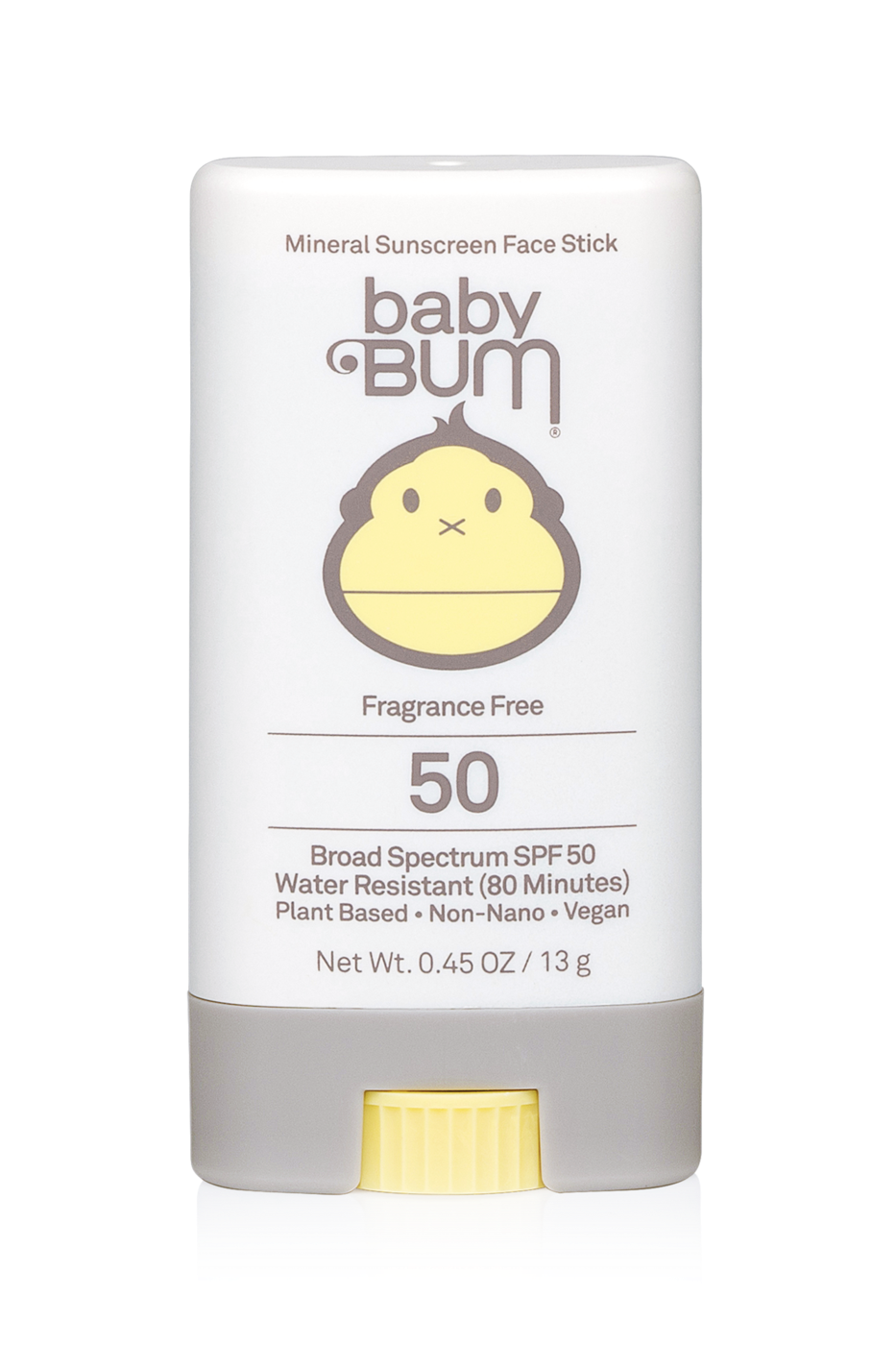 Sun Bum Baby Bum SPF 50 Mineral Sunscreen Face Stick Fragrance Free - 0.45oz