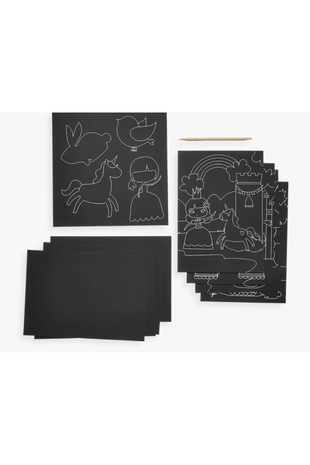 Ooly Princess Garden Scratch and Scribble Scratch Art Kit