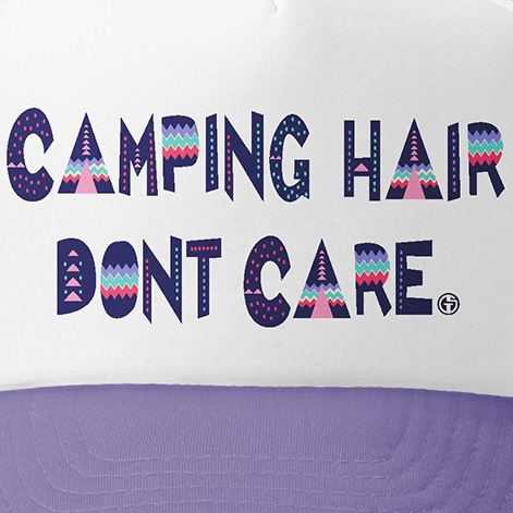 Grom Squad Camping Hair Don't Care Trucker Hat