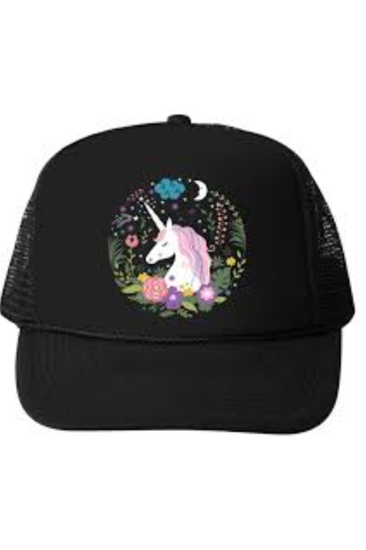 Bubu Unicorn Floral Trucker Hat