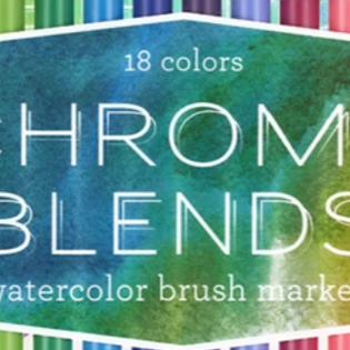 Ooly Chroma Blends Watercolor Brush Markers: Set Of 18