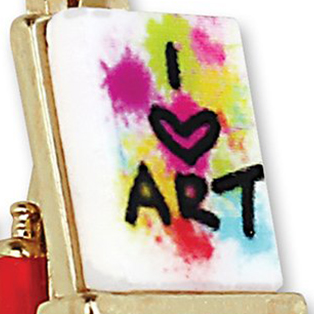 Charm It I Love Art Charm