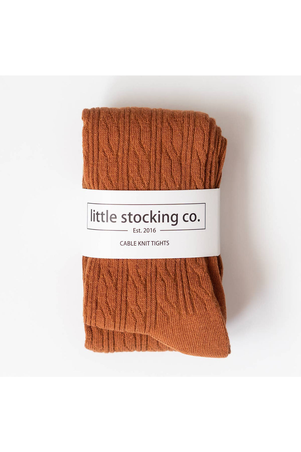 Little Stocking Co Sugar Almond Cable Knit Tights