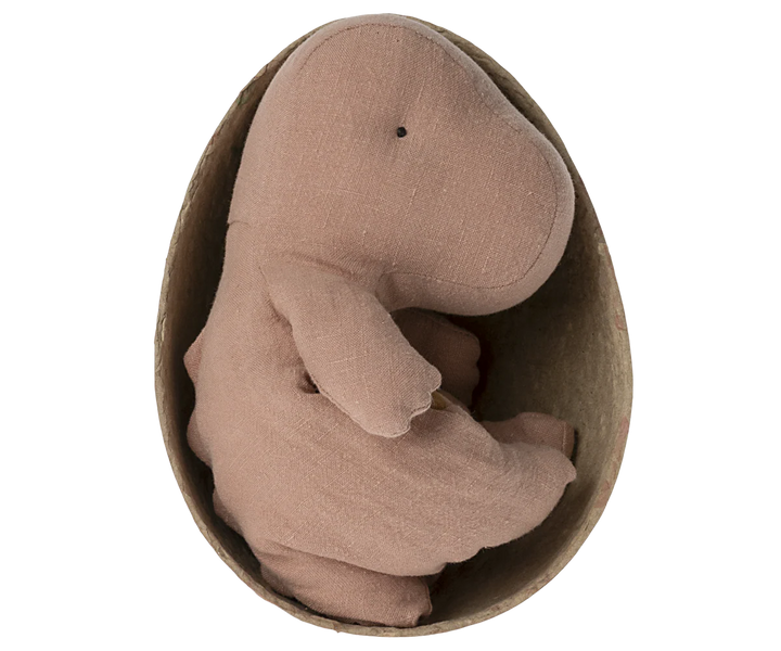 Maileg Gantosaurus In Egg, Small - Old Rose