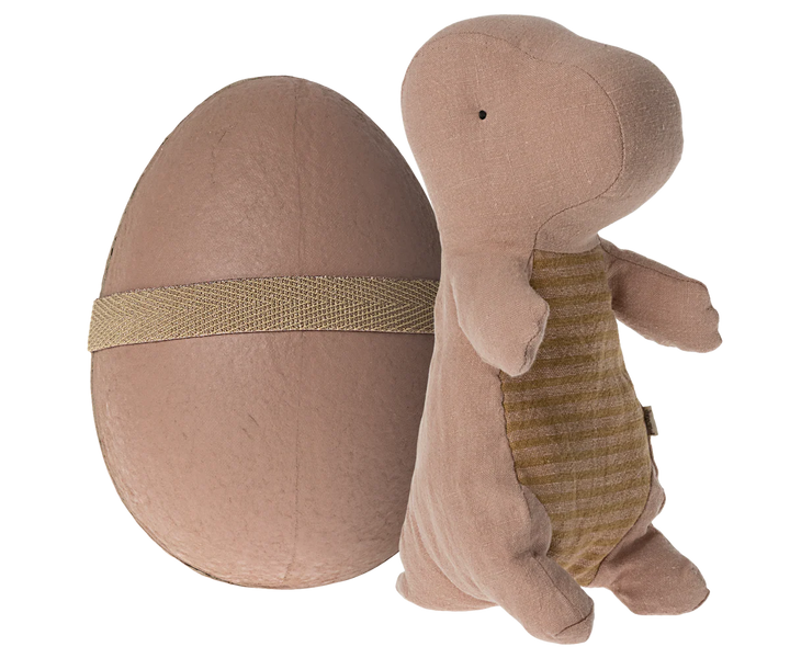 Maileg Gantosaurus In Egg, Small - Old Rose