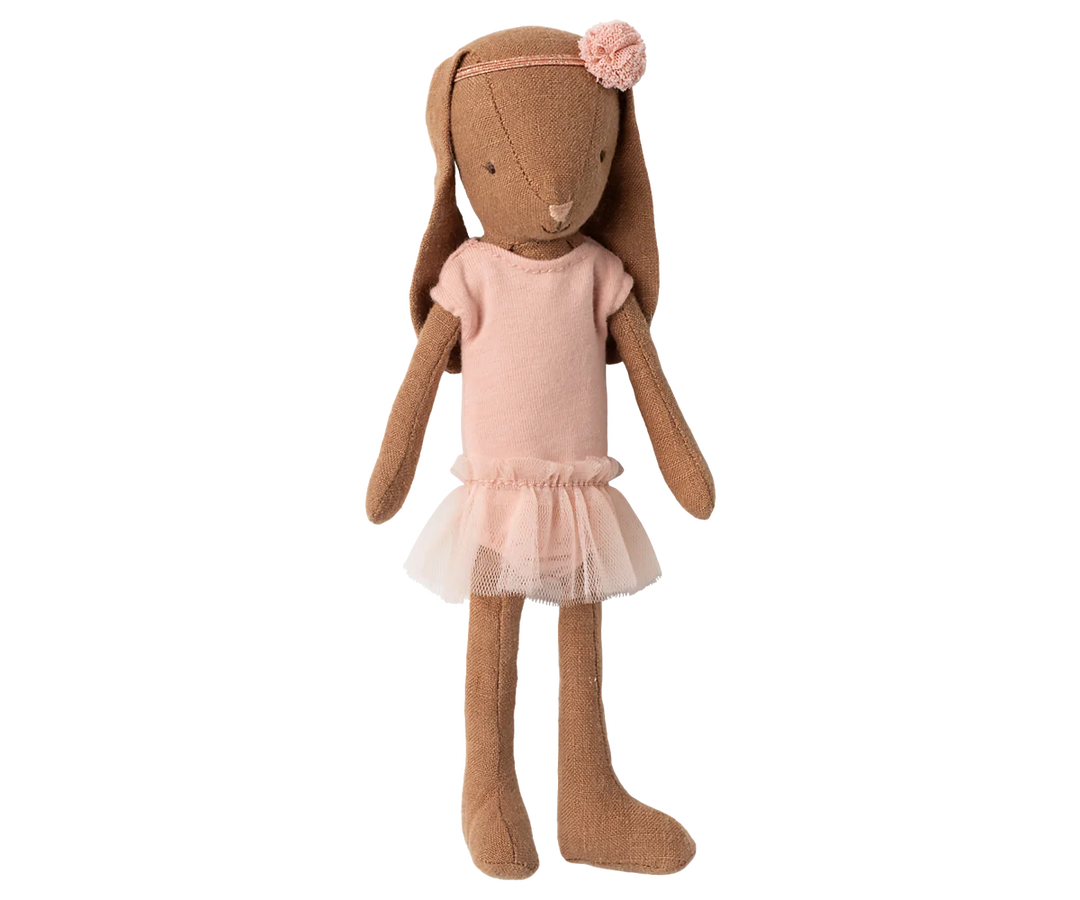 Maileg Bunny Chocolate Brown Size 1 - Ballet Suit And Skirt Rose