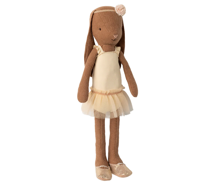Maileg Chocolate Brown Bunny Size 2 - Ballet Suit And Skirt Cream