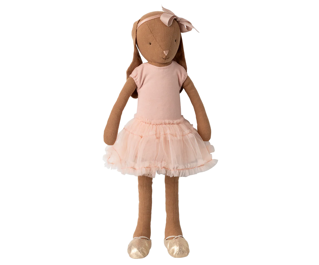 Maileg Chocolate Brown Ballerina Bunny Size 3 - Pink Skirt