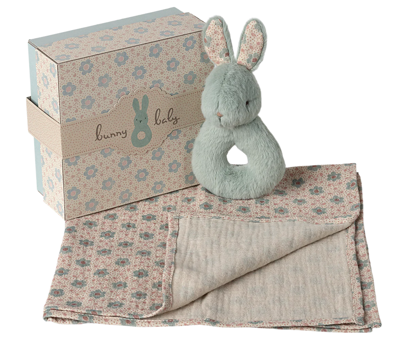 Maileg Bunny Rattle Set - Mint