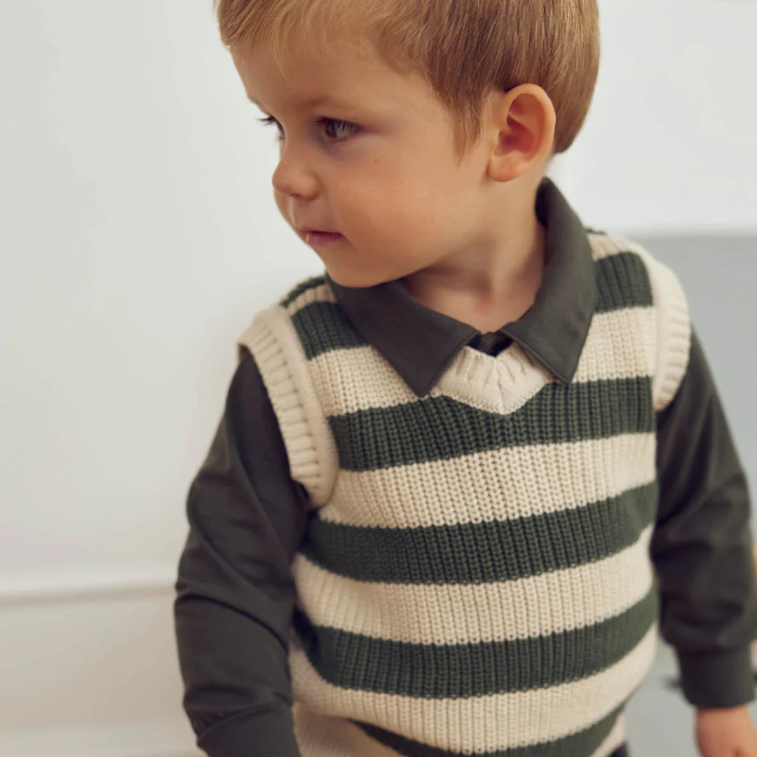 Musli By Green Cotton Stripe Baby Vest