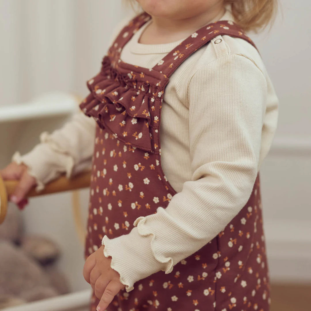 Musli By Green Cotton Cozy Me Rib Deco Tee - Oak