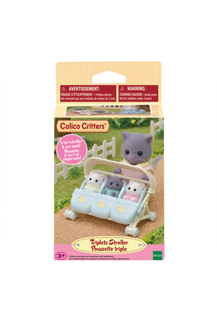 Calico Critters Triplet Baby Stroller