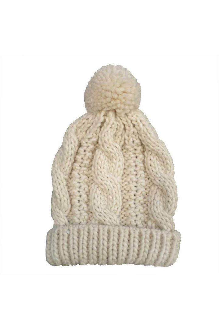 Huggalugs Natural Cable Beanie