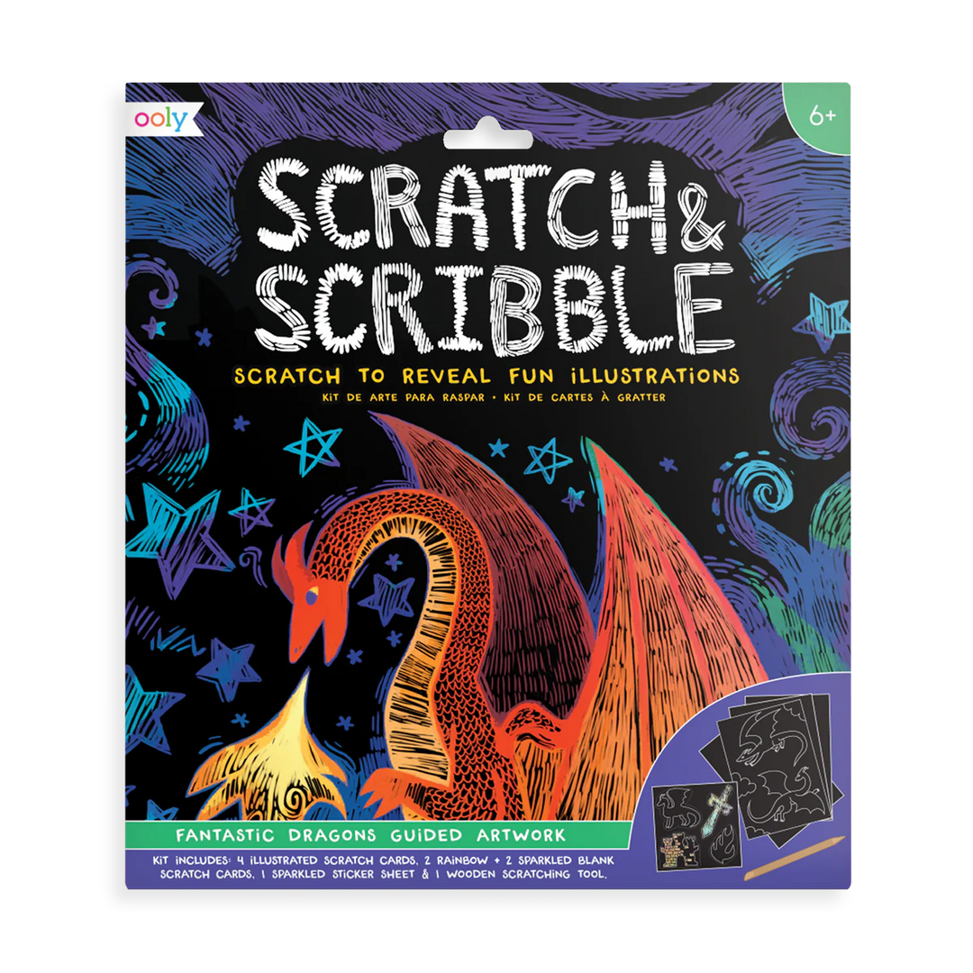 Ooly Fantastic Dragon Scratch and Scribble Scratch Art Kit
