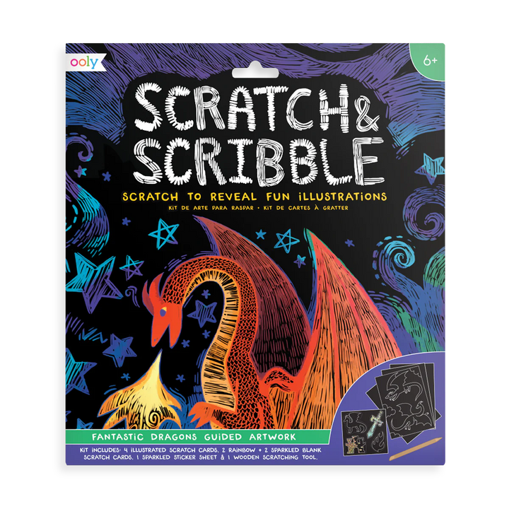 Ooly Fantastic Dragon Scratch and Scribble Scratch Art Kit