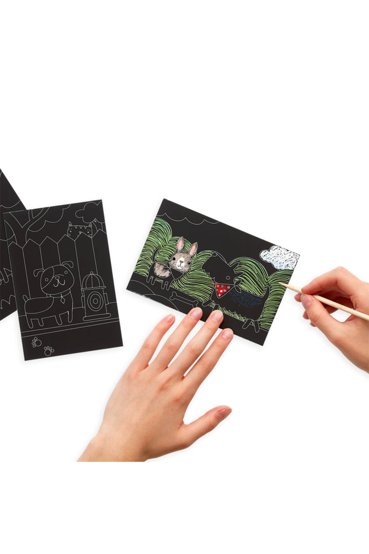 Ooly Playful Pups Scratch & Scribble Mini Kit