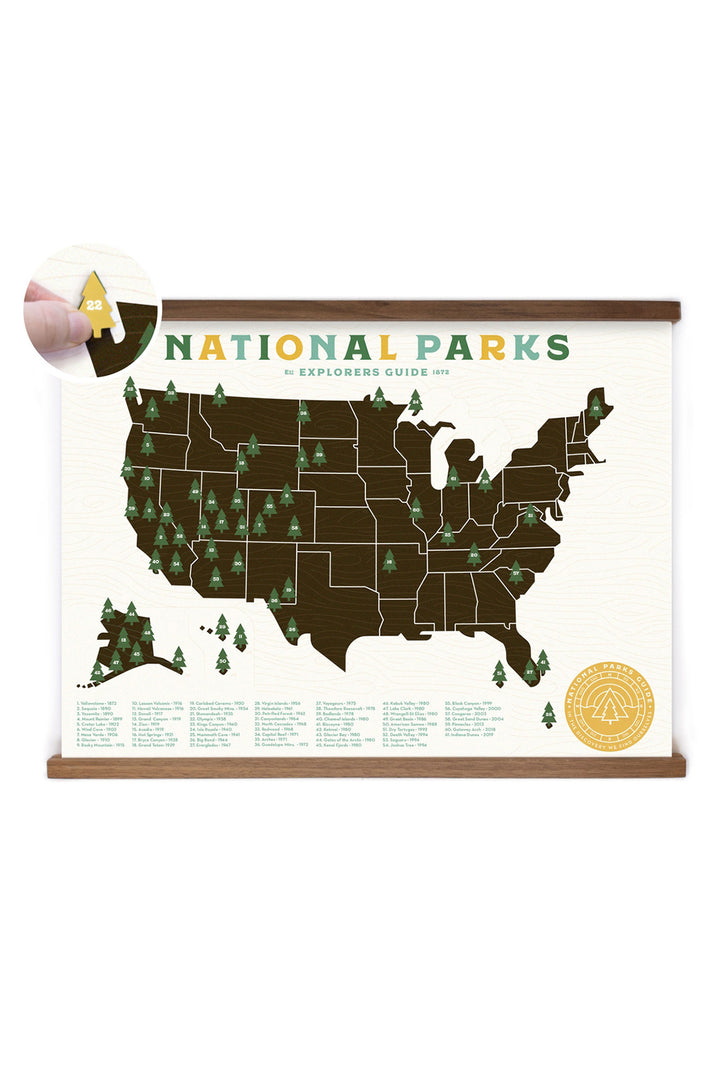18" x 24" USA National Park Giclee Map