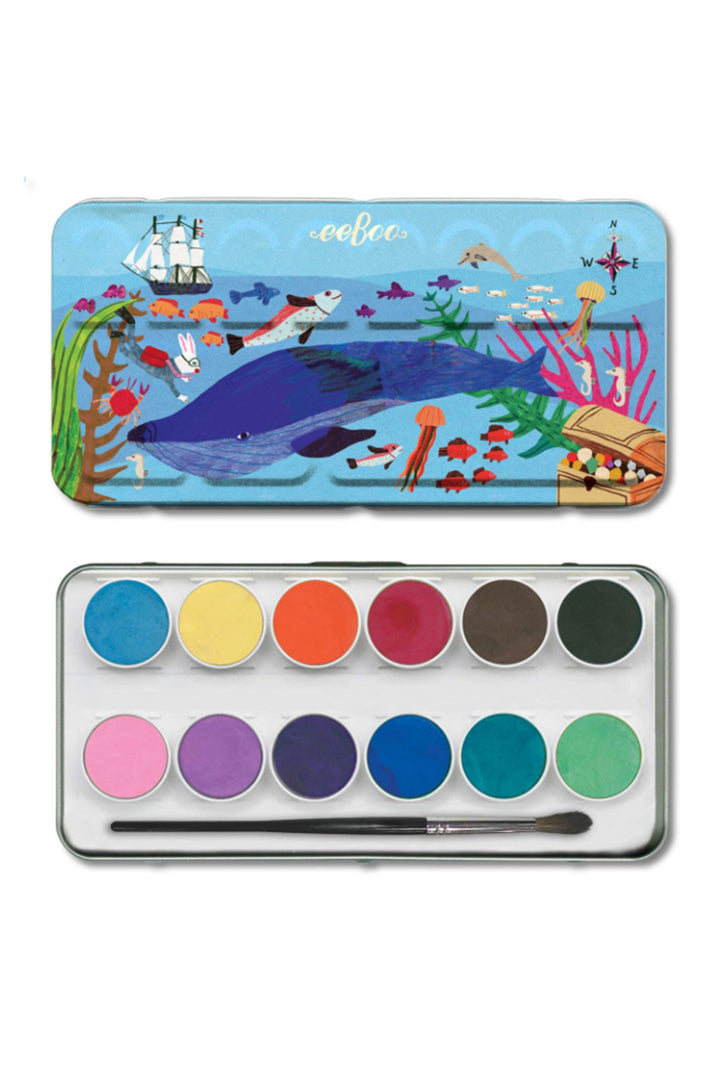 Eeboo In The Sea Watercolors