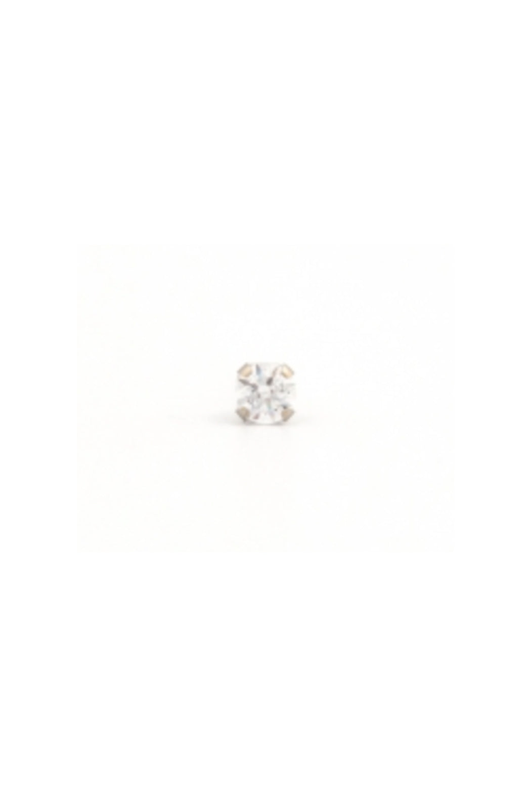 Studex Long Post - Cubic Zirconia 14k White Gold 3mm