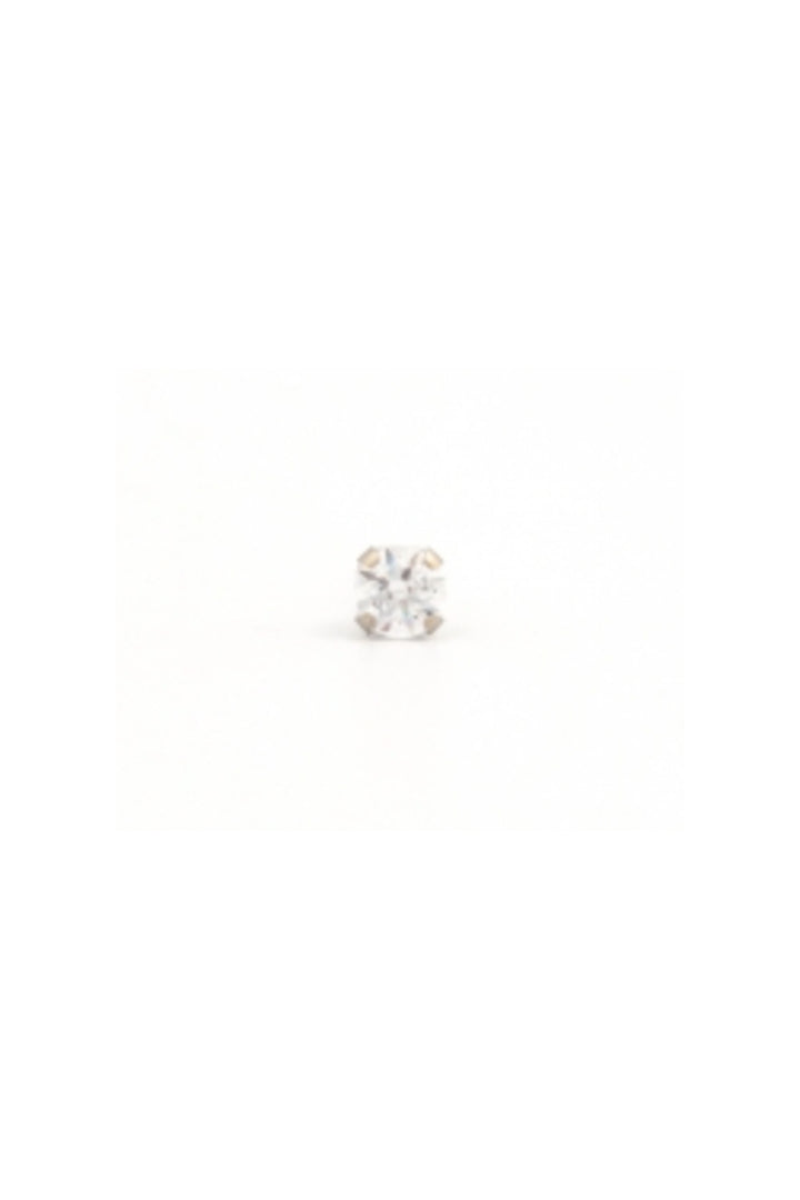 Studex Long Post - Cubic Zirconia 14k White Gold 3mm