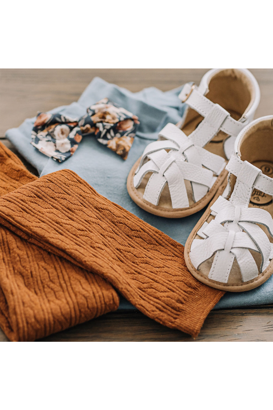 Little Love Bug Closed Toe Sandal - White