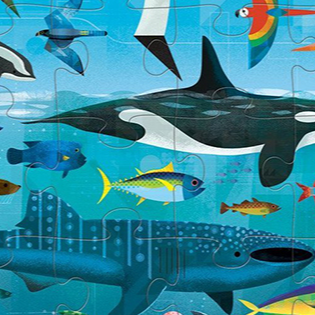 Crocodile Creek Sea & Sky Above + Below 48 Piece Puzzle