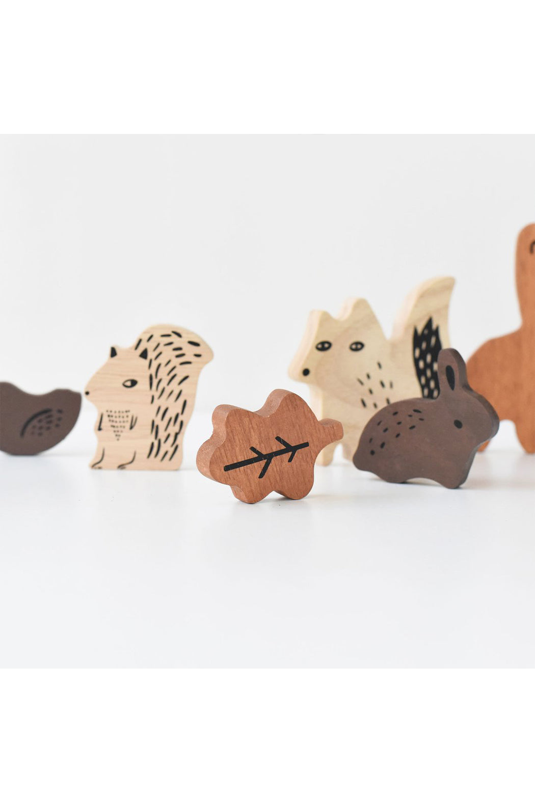 Wee Gallery Wooden Tray Puzzle - Wooden Animals