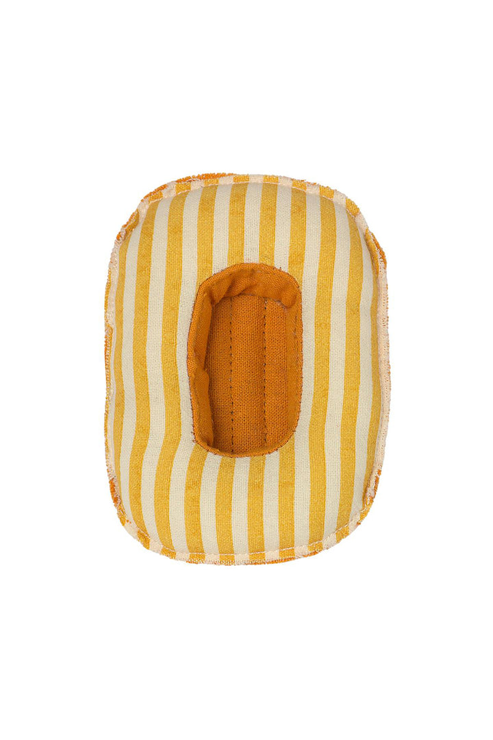 Maileg Rubber Boat - Small Mouse/Yellow Stripe