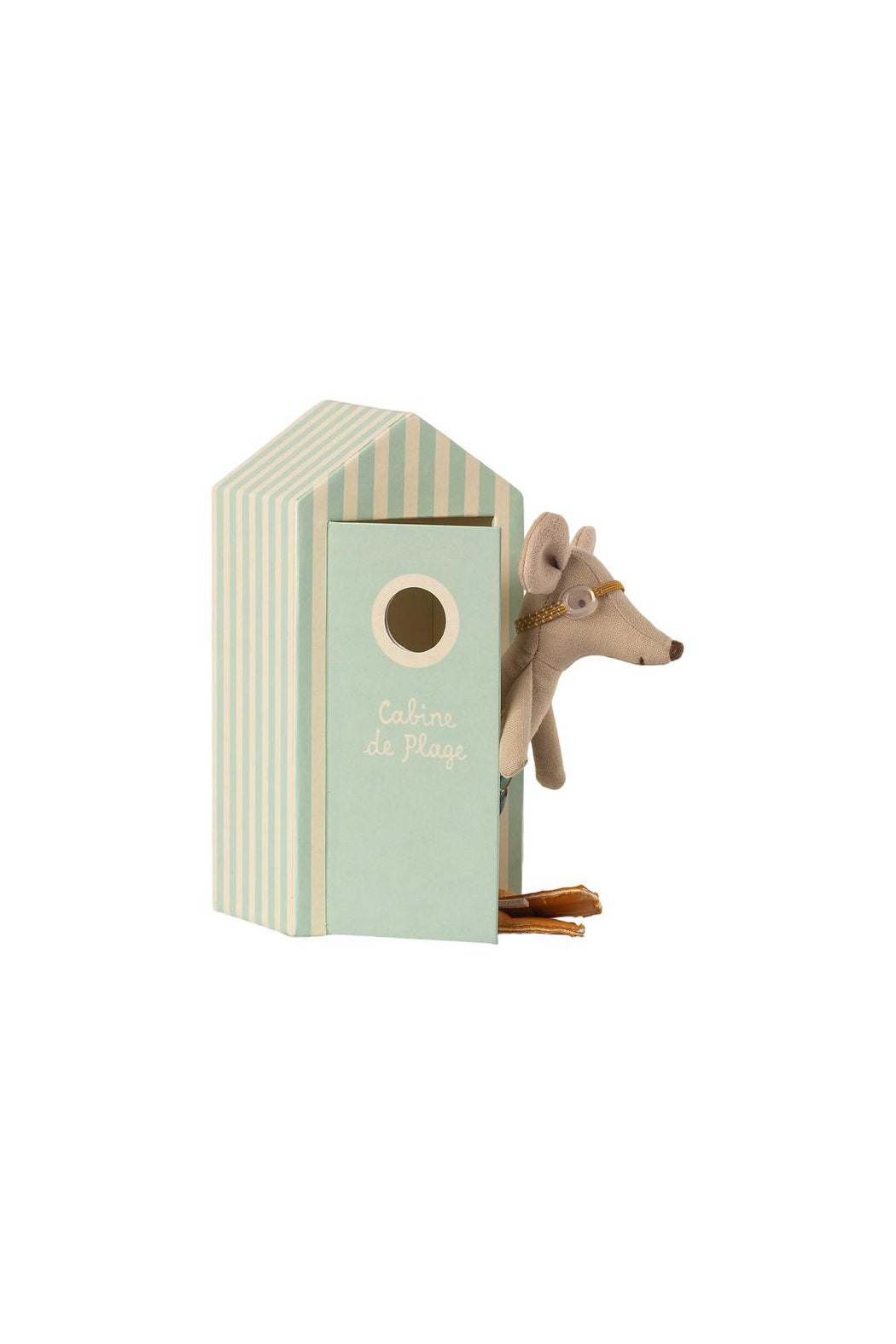 Maileg Beach Mice - Big Brother Mouse In Cabin De Plage