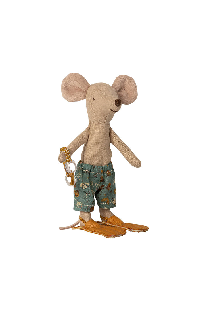 Maileg Beach Mice - Big Brother Mouse In Cabin De Plage