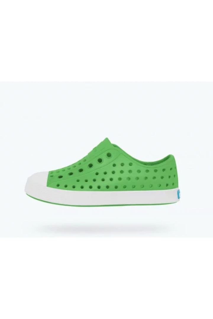 Native Jefferson Little Kid Shoes - Grasshopper Green/Shell White