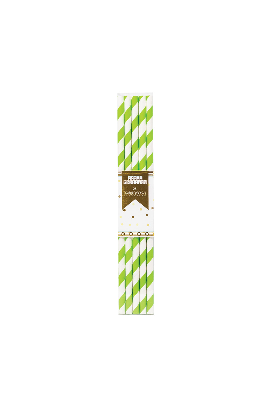 Green Striped Paper Straws