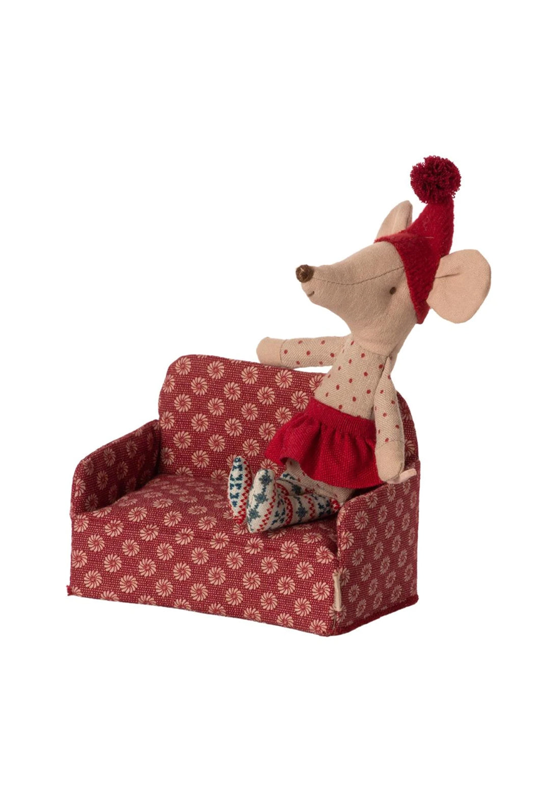 Maileg Couch Mouse Red