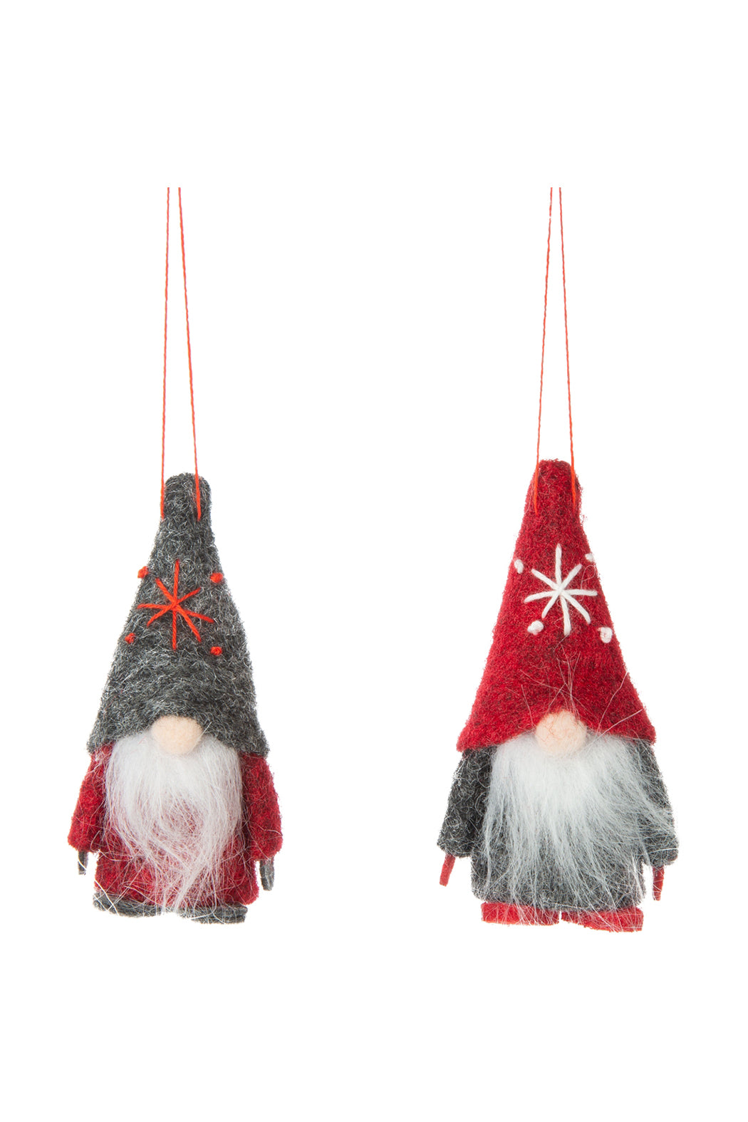 Silver Tree Holiday Gnome Felt Ornament
