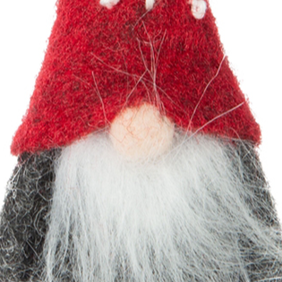 Silver Tree Holiday Gnome Felt Ornament