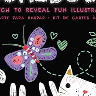 Ooly Mini Scratch & Scribble Art Kit: Cutie Cats